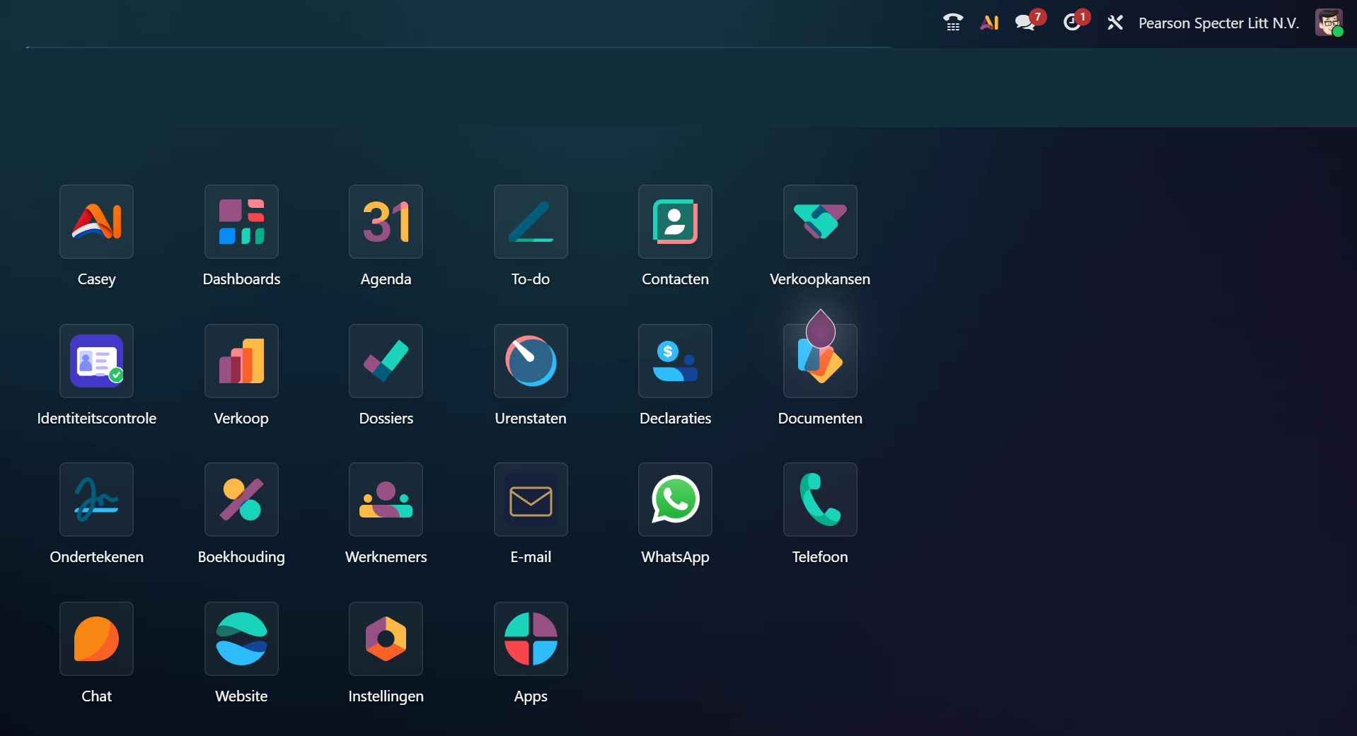 Unomia platform — Nederlands desktop